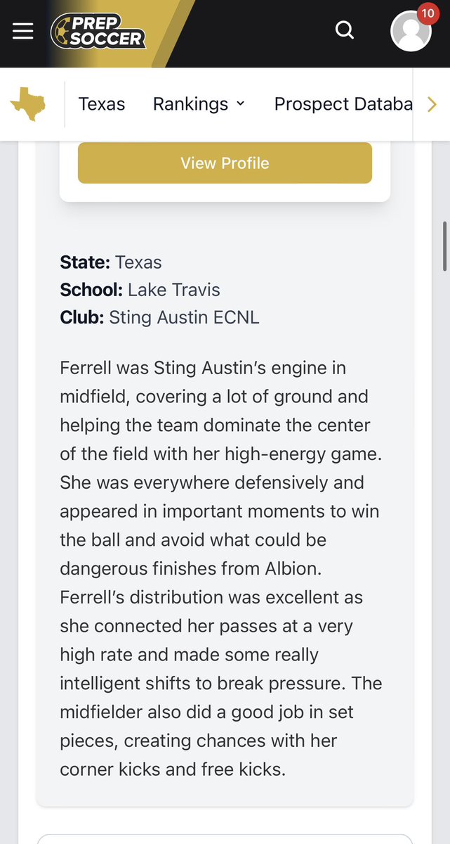 Thanks for recognizing @BreckynFerrell as a top performer this weekend!