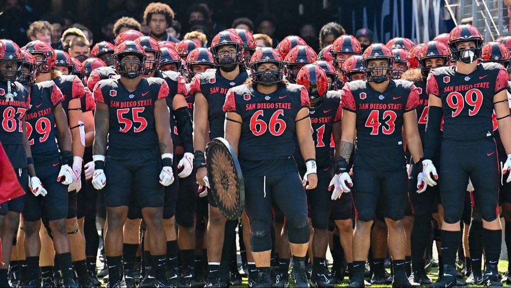 Big thanks to @CoachSampson3 and @AztecFB for coming out to Lumpkins Stadium today to get the latest on our guys. ⚫️🔴 #TRIBE #AztecFast