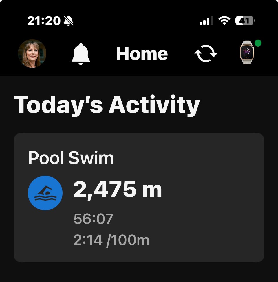 VickiaDSN's tweet image. Another 1.54 miles tonight 🏊🏻‍♀️ for #Swim22 

Now do I increase my target to 22 miles or bank the extra swims for #teamhelp 

swim22.diabetes.org.uk/fundraising/vi…