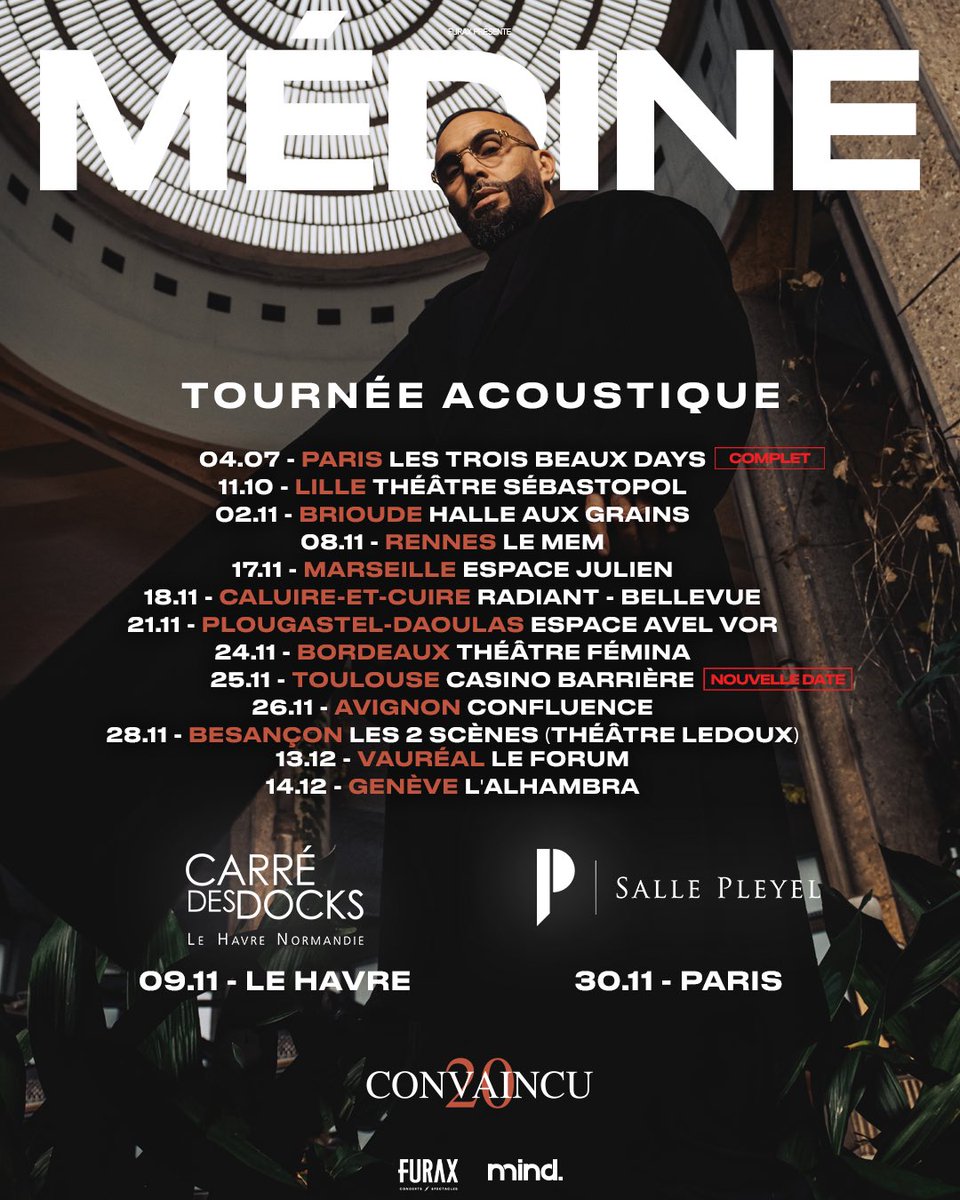 Medinrecords's tweet photo. 3 nouvelles villes pour la tournée acoustique 👇

TOULOUSE : https://t.co/XFrIIRSuVH

PARIS : https://t.co/wAdpiEWmT4

LE HAVRE : https://t.co/ALbDKWIVaO https://t.co/SbYQWKU3wJ