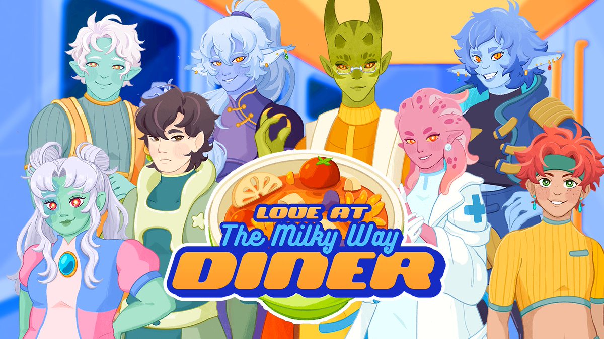 clumsycatstudio's tweet image. Welcome to the official account for “Love at the Milky Way Diner”, a sci-if dating/cooking sim created by @PastelGrandma and her partner Lucky 💕
You can play the demo here
clumsycatstudio.itch.io/love-at-the-mi…