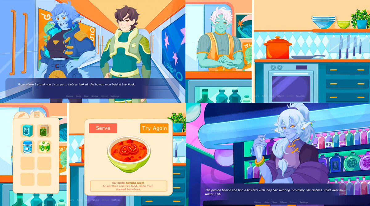 clumsycatstudio's tweet image. Welcome to the official account for “Love at the Milky Way Diner”, a sci-if dating/cooking sim created by @PastelGrandma and her partner Lucky 💕
You can play the demo here
clumsycatstudio.itch.io/love-at-the-mi…