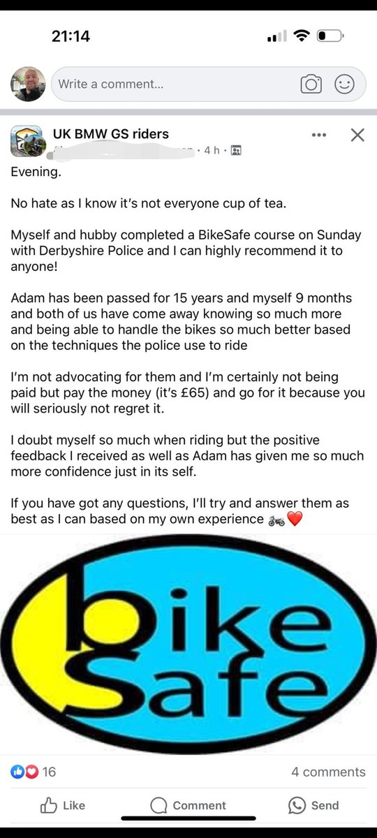 Don't just take our word for it.
This is what one of the riders has posted online.

Massive Thankyou to them for this, but #spreadtheword and come join us.
You will gain knowledge and tips you won't get elsewhere.