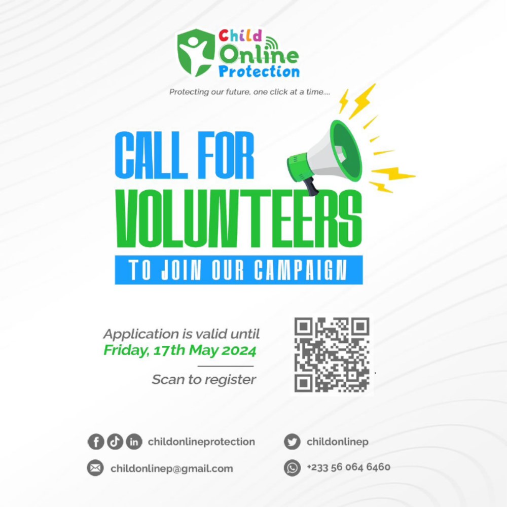 Join our Child Online Protection campaign! 

Volunteer to educate parents and students on online safety. 

Apply by May 17th. 

Link: forms.gle/xLzmnem41W1ky1…

Make a difference! 

#ChildOnlineProtection
 #VolunteerOpportunity
 #OnlineSafety