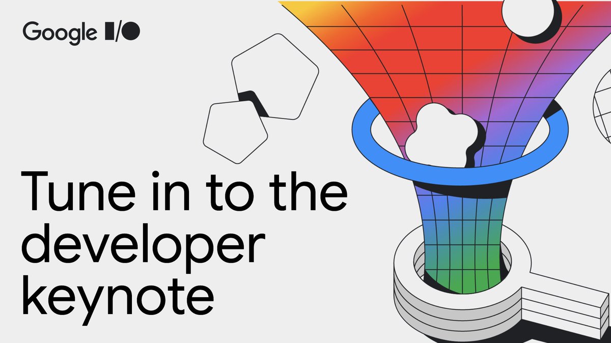 It's the moment we have been waiting for... 🥁🥁🥁 the #GoogleIO developer keynote! 🎉

Tune in to hear how Google is helping you fuel innovation and enhance your productivity, and of course the latest from Firebase.→ goo.gle/io2024-x