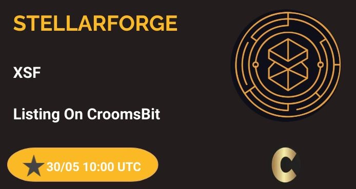 #CroomsBit is thrilled to announce the listing of XSF @StellarForge_Tm Trading Pair : XSF/USDT Deposit Open : 26th May 2024 10:00 UTC Trading Open : 30th May 2024 10:00 UTC LEARN MORE : t.me/CroomsBitExcha… #CRYPTO #cryptocurrency #CROOMSCOIN #bep20 #DeFi