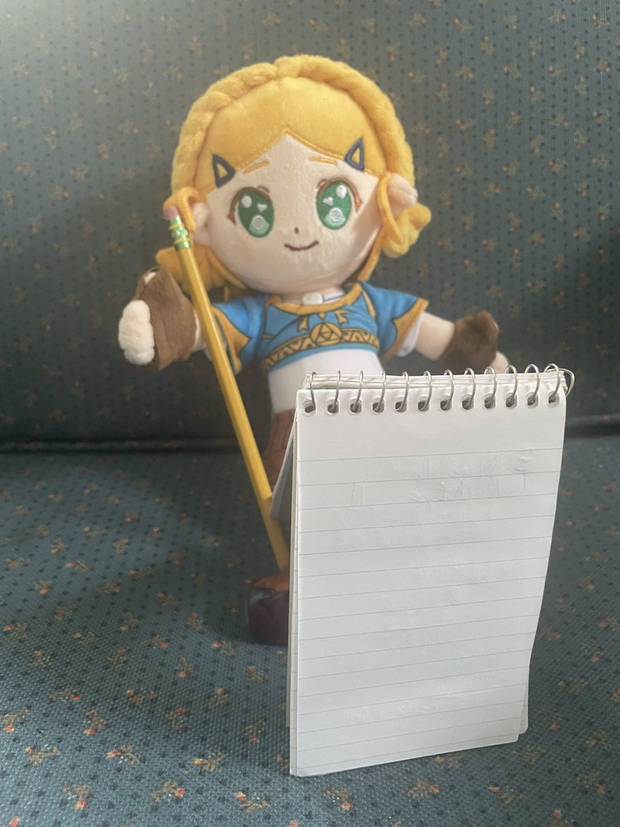 Zelda taking notes for class You know what notes you should take? Taking note of amazing merch at @jupy314 shop