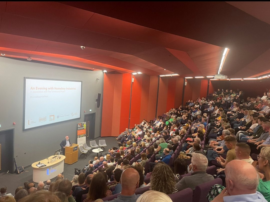 An amazing inspirational and motivating evening spent <a href="/UlsterUni/">Ulster University</a> listening to <a href="/FrGregBoyle/">Father Gregory Boyle</a> 

"Theres no them and us, theres only us"