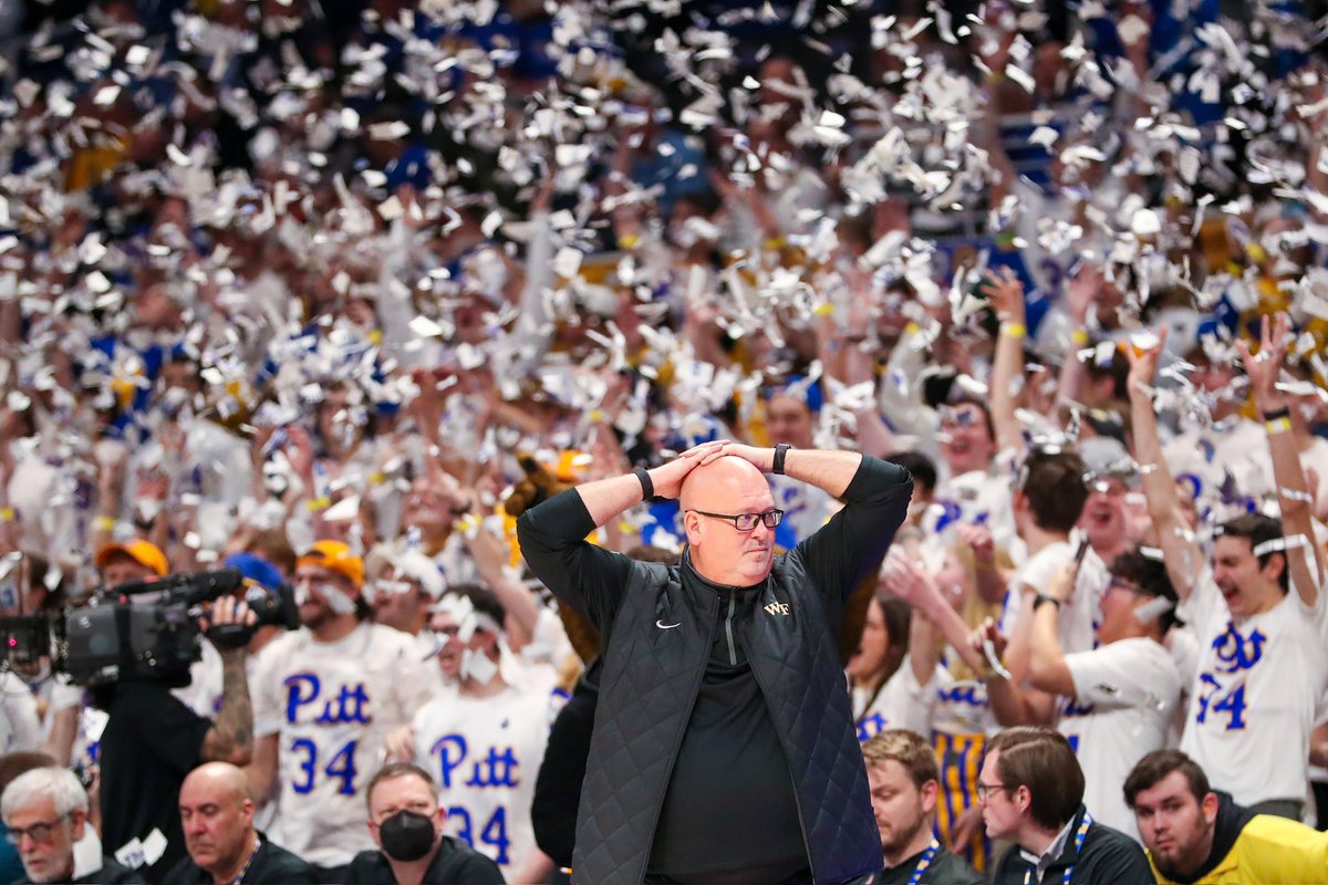 I am a Finalist in the World Sports Photography Awards 2024 in Basketball sponsored by @mpbcom #wspa23

This photo of Wake Forest coach Steve Forbes reacts as @theoaklandzoo toss their ripped up new paper. #H2P

📷 for @pittsburghsportsnow