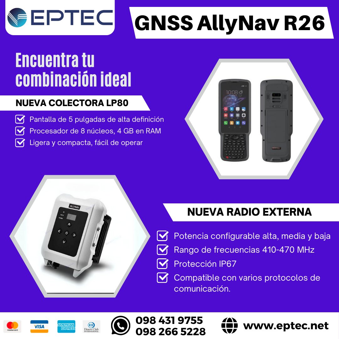EPTEC_EC's tweet image. ¡Maximiza tu precisión con el GNSS AllyNav R26! 🛰️🔍 Equipa tu proyecto con tecnología de vanguardia. ¡Contáctanos hoy! 📡

Stock para entrega inmediata!

Info en eptec.net/contacto

#GNSS #GPS #allynav #DistribuidorAutorizado #RTK #gnssrtk #Topografo #topografia #geodesia