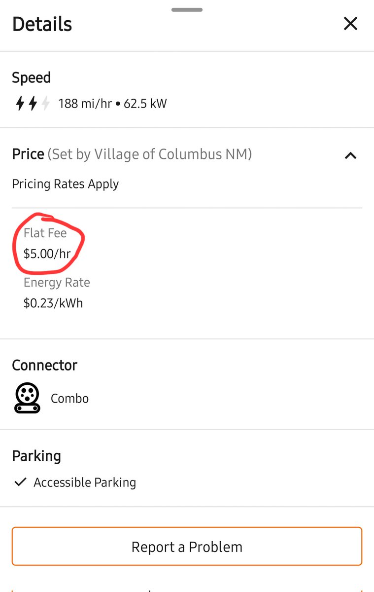 @JenniferSensiba @EthanCords Yeah I agree. Why a 50 cent session fee? Just make it $0.
All session fees should go.

Hey, at least it's not a $5 session fee like at the ChargePoint Columbus location. Even if you stay less than the full hour you will still be charged $5 👎
@pwaggs @pluginsites @brandenflasch…
