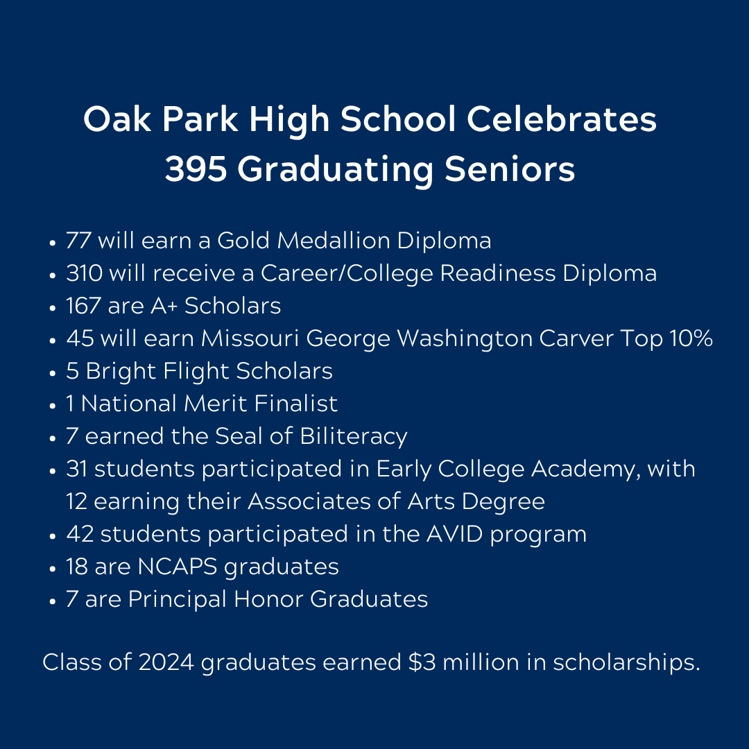 We are so proud of our @Northmen_OPHS graduates! Tonight, Oak Park High School will graduate 395 seniors. We are so excited to celebrate with them!