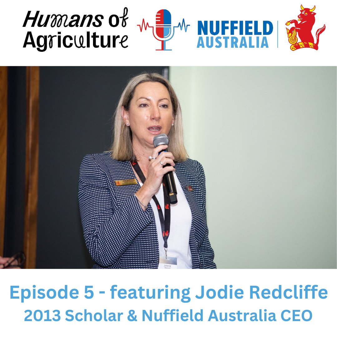 nuffieldaust's tweet image. Episode 5 of our Humans of Agriculture podcast series is out now - featuring Jodie Redcliffe, 2013 Scholar and Nuffield Australia CEO. 

This podcast is proudly brought to you by @ANZ_AU Agribusiness

Listen now on Spotify 🎧or Apple Podcasts 🍏

#humansofagriculture #nuffield