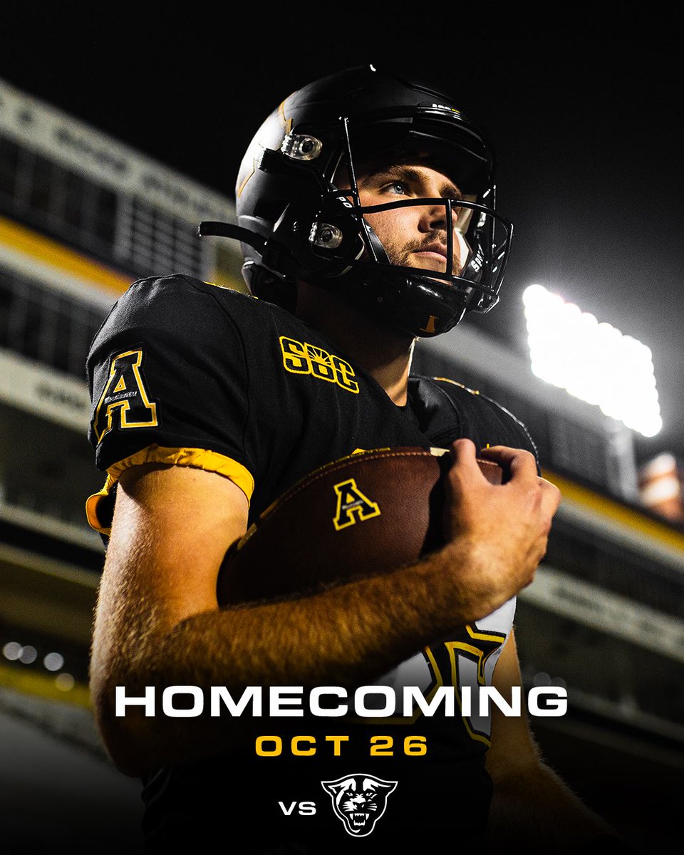 #AppFamily, we look forward to welcoming you back home for Homecoming on Oct. 26! There’s nothing like a fall Saturday at The Rock ⛰️ #GoApp