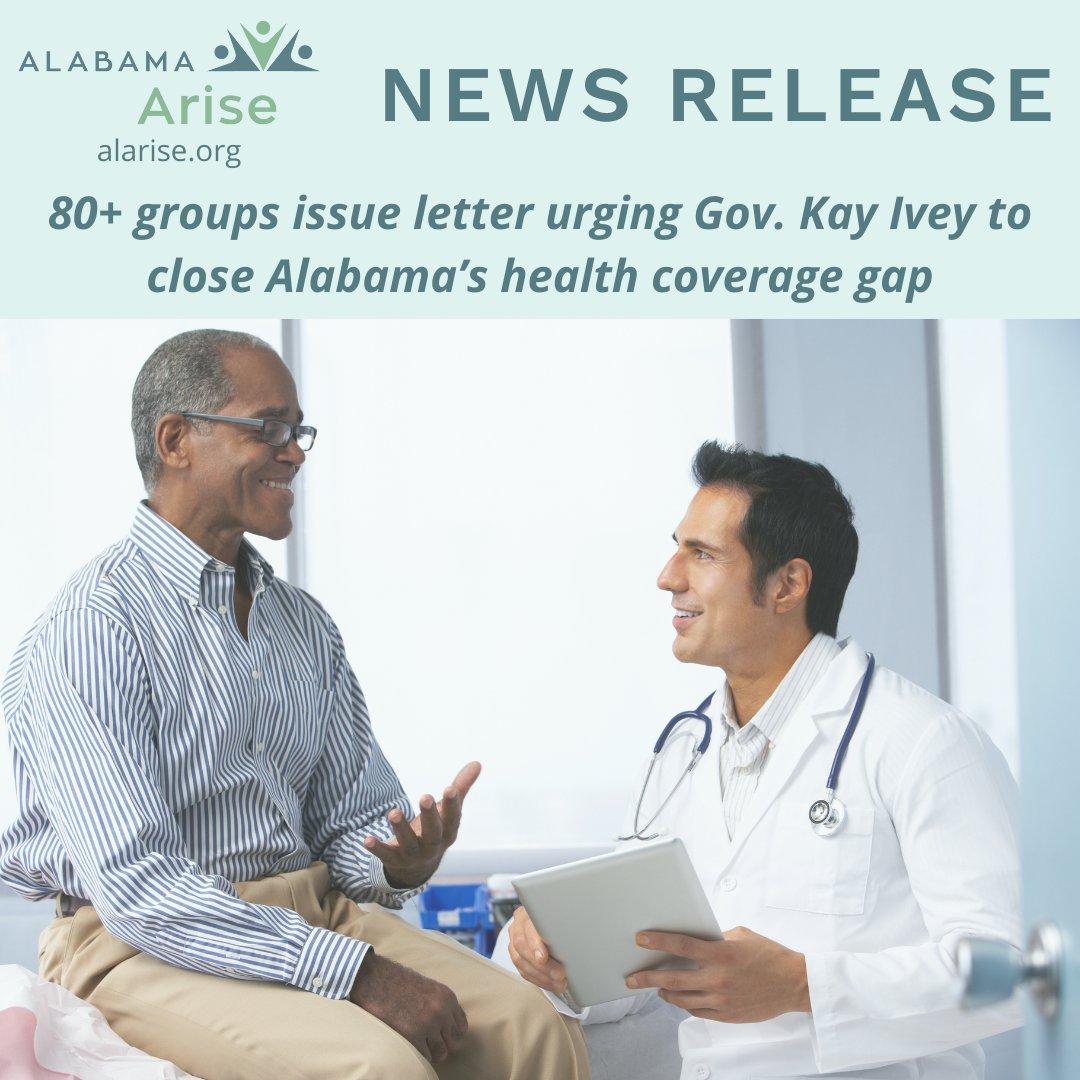 '“Alabama shouldn’t be left behind any longer. Gov. Ivey should take immediate action to close the coverage gap now,' Arise's @debekmiller says in today's news release. #CoverAlabama #alpolitics coveralabama.org/lettertogovivey