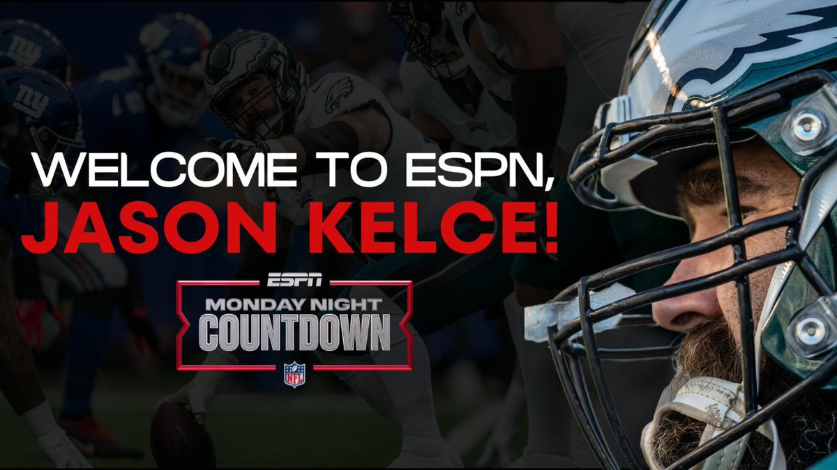 BREAKING: ESPN officially introduces Jason Kelce as the new 'Monday Night Countdown' NFL TV analyst at Disney Upfront in NYC. 🔥🔥🔥
