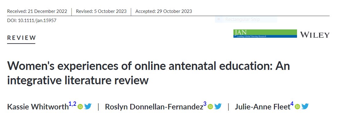 📣 Publication Alert 📣 Congratulations to Dr @RozDFernandez & authors on your recent publication in @jadvnursing @Wiley_Nursing Have a read here ⬇️ onlinelibrary.wiley.com/doi/epdf/10.11…