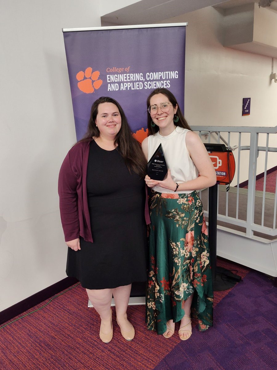 This year, ESED Ph.D. Candidate Shannon Conner won ESED’s Outstanding Graduate Researcher Award (2024). This award recognizes an ESED student’s education research that has the potential to impact the field.

Congratulations, Shannon!

linkedin.com/posts/clemson-…