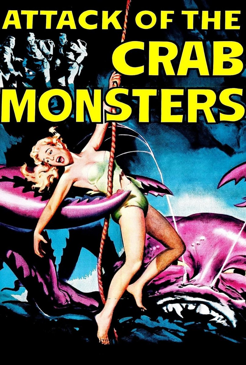 In honor of Roger Corman, king of the #shitbinge, I'm #NowWatching Attack of the Crab Monsters (1957) on @Tubi. Here we go!
#rogercorman #rip