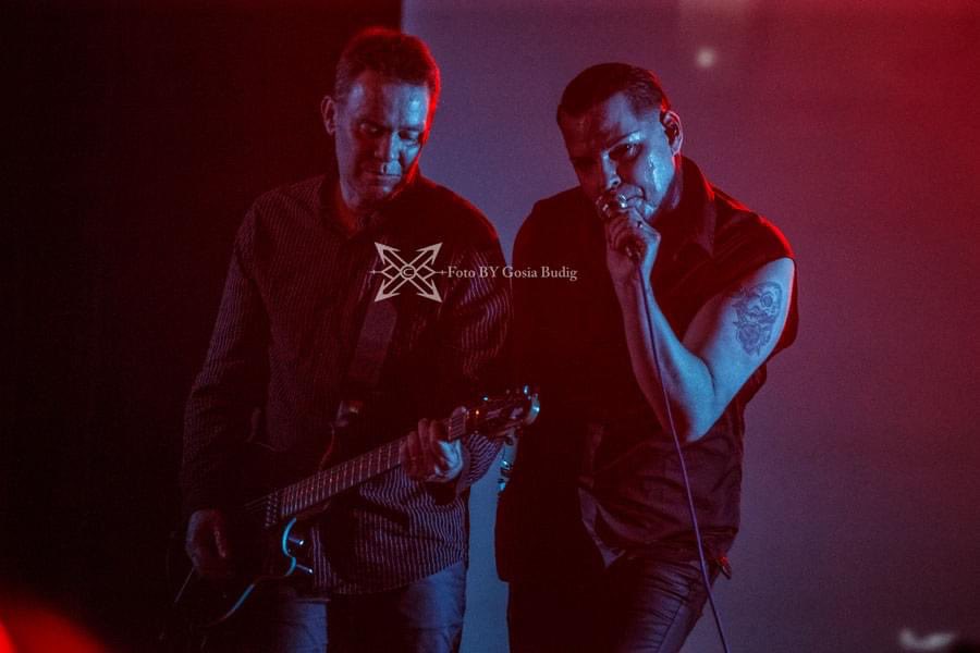 Love this shot by @gosiabudig of Marc and I at @outofline weekender in Berlin 🖤 #massiveego #outofline #darkwave #darkelectro #goth #gosiabudig #astraberlin