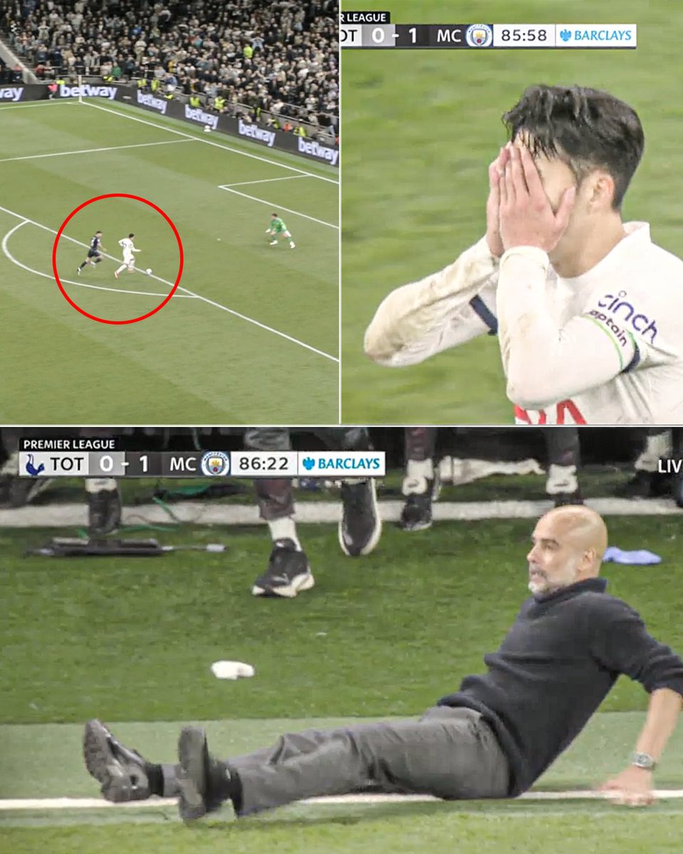 SON HEUNG-MIN'S ONE-ON-ONE CHANCE TO BRING SPURS LEVEL IS SAVED BY ORTEGA!!! 😳 PEP COULDN'T BELIEVE IT 😂