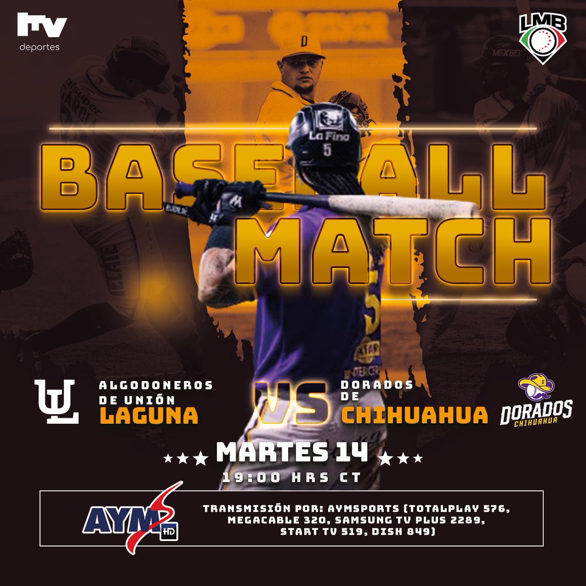 La Liga Mexicana de Béisbol está aquí con el juego entre, ⚾️ Algodonero de Unión Laguna EN Dorados de Chihuahua ⚾️

#LigaMexicanadeBéisbol #Temporada2024 #AlgodonerosdeUnionLaguna #DoradosdeChihuahua