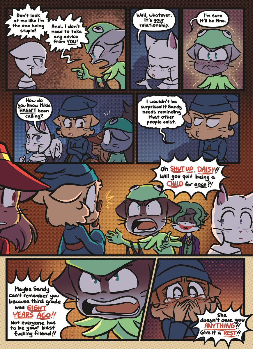 Bittersweet Candy Bowl is a webcomic about a bunch of teenage cats and dogs who hate each other and love each other and hate each other and You get all the fun, horrible, wonderful, messy parts of relationships three days a week!! bcb.cat #WebcomicDay