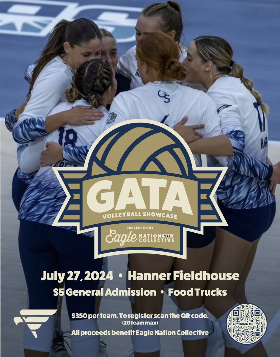 Inaugural GATA Volleyball Showcase 🏐 All proceeds from this event will support the NIL efforts of @GSAthletics_VB Click the link below to register! 🔗 bit.ly/4alpAqc