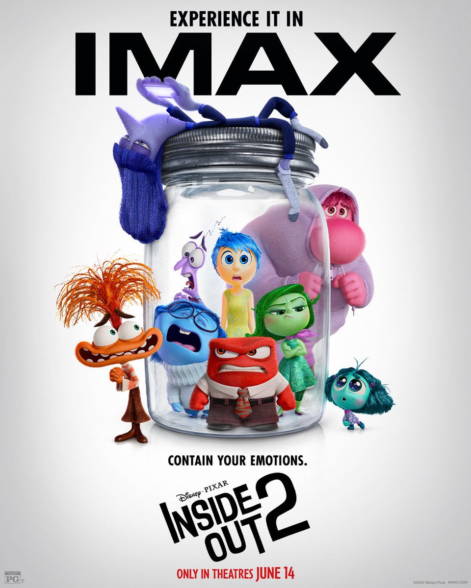 Experimenta las nuevas emociones en #IMAX. Sensacional póster de #InsideOut2 exclusivo de formato #IMAX. @DisneyStudiosLA y @Pixar presentan #IntensaMente2, #VívelaEnIMAX 13 de junio en cines. 💻 moviecrazyplanet.com/?p=5530
