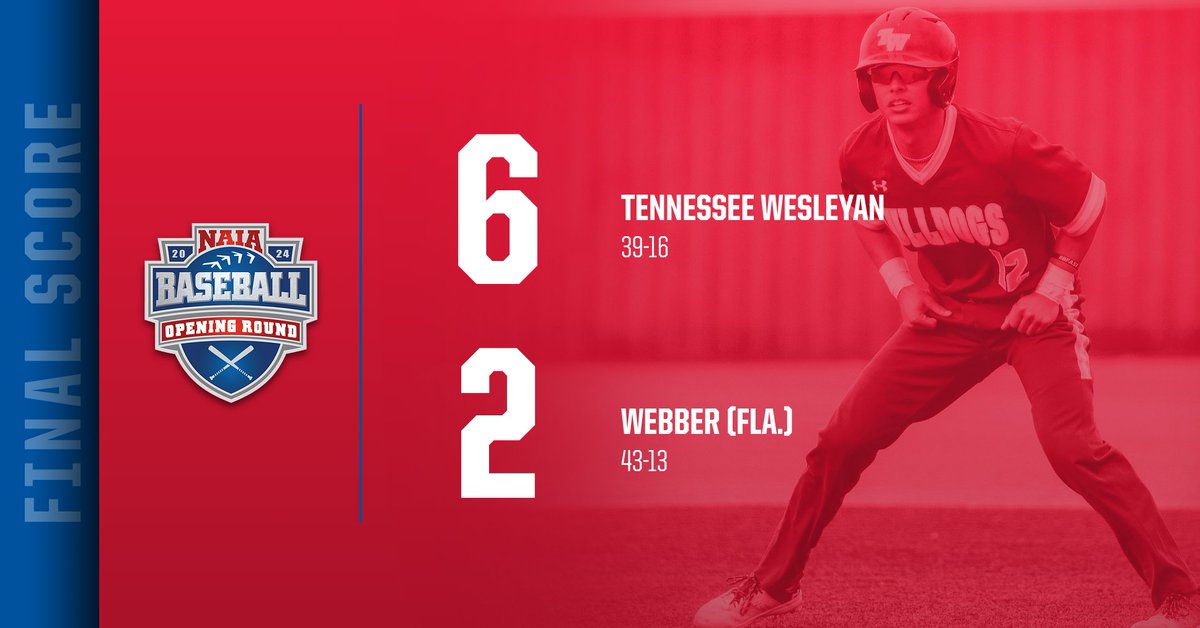 ⚾️FINAL @TwuBaseball is 1 win away from a trip to the #NAIABaseball World Series after posting a 6-2 win over Webber (Fla.) Kruise Newman and Braxton Turner each homered as TWU outhit Webber 13-6 TWU will play the winner of the Columbia-Webber tomorrow at 2 pm ET #AACBB