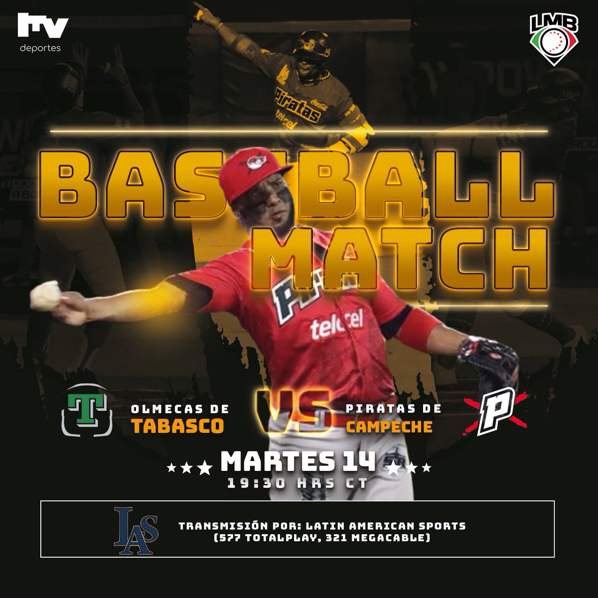 La Liga Mexicana de Béisbol está aquí con el juego entre, ⚾️ Olmecas de Tabasco EN Piratas de Campeche ⚾️

#LigaMexicanadeBéisbol #Temporada2024 #OlmecasdeTabasco #PiratasdeCampeche