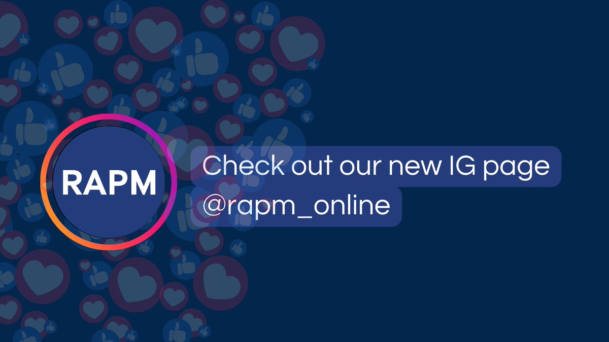 Good news for IG lovers!!! 🤩 Now you can also find us there at rapm_online Just click and follow: 🔗 bit.ly/3UC4i1L