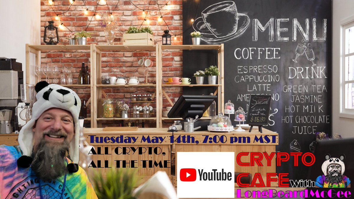 BitcoinBobShow's tweet image. Come join me for Episode #2 of Crypto Cafe, All Crypto, All the Time." We will be breaking down the latest Crypto Analysis for the week and discussing the ASIC Miner S21 200Th and Braiins Software.  Make Sure to Subscribe and hit the notification bell to be alerted of upcoming…