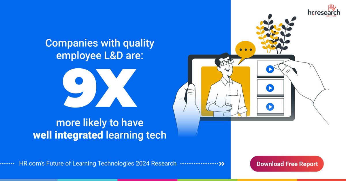 Integration may well be the key when it comes to having success with your workforce L&D. Download the free research report for more insights and practical takeaways to help you get the most out of your learning tech.  #HRResearchInstitute #HRtech okt.to/qa7ZDv