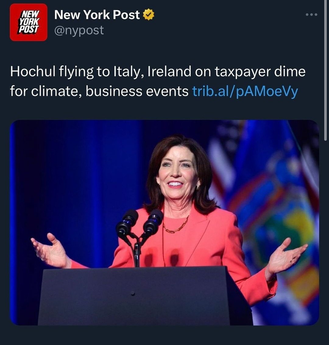 Hochul claims black kids in her state don't even know what a computer is... So it makes perfect sense that she's taking a European vacation under the guise of 'climate change,' now...