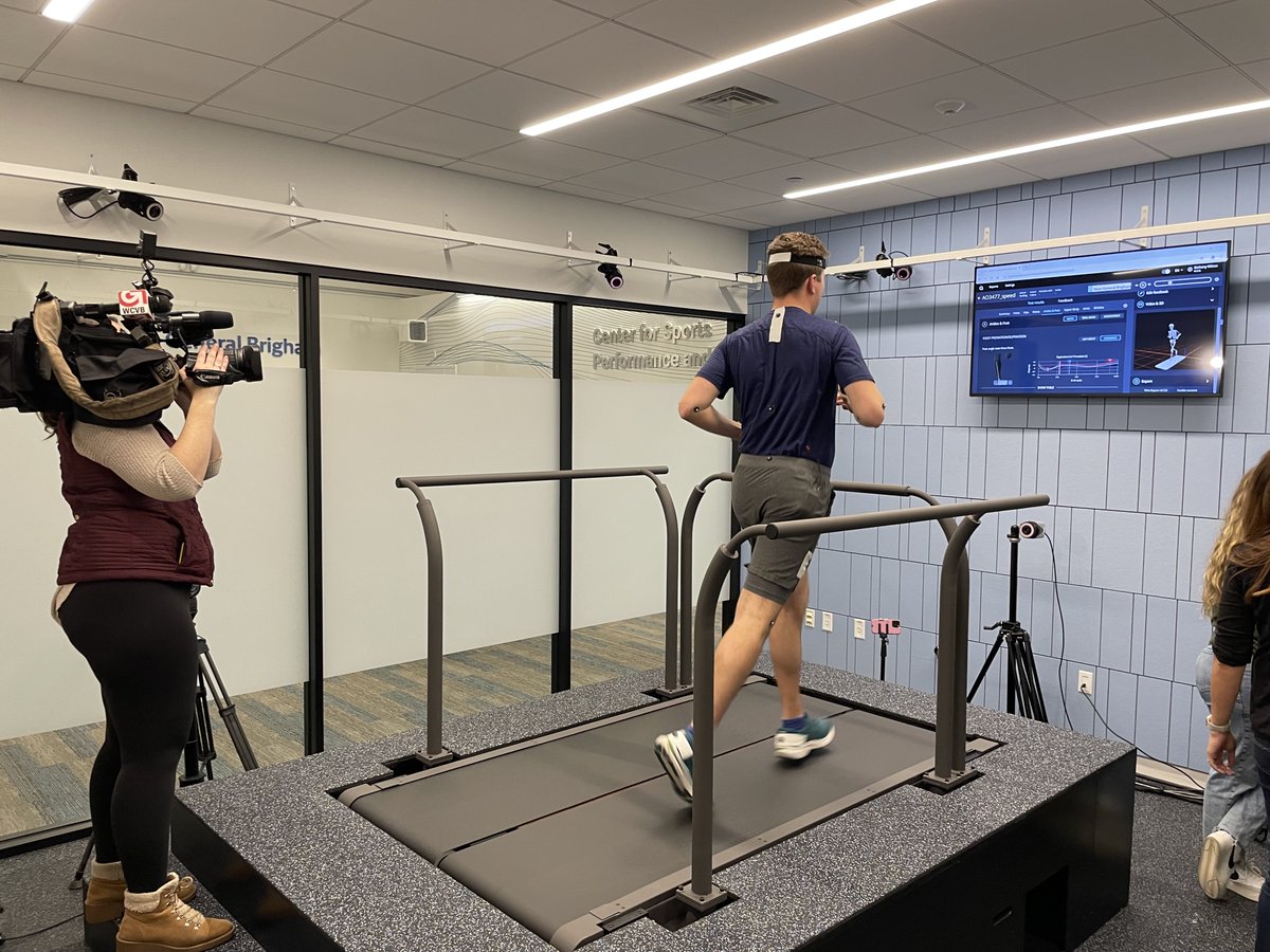 We had a great time hosting Matt Read and @WCVB at our Center for Sports Performance and Research. Tune in today (5/14) during the 5 pm news for an immersive feature on our services!