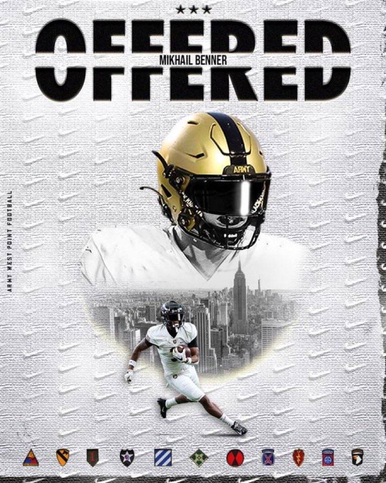 Mikhail Benner (@bennermikhail0) on Twitter photo #AGTG after an amazing conversation with <a href="/CoachJeffMonken/">Jeff Monken</a> I’m blessed to receive an offer to <a href="/ArmyWP_Football/">Army Football</a>!!
<a href="/CoachOBrien/">Robert O'Brien</a> <a href="/Otool11/">Oran Tool</a> <a href="/CoachJimmyZech/">Jimmy Zechmann</a> <a href="/TeamFullGorilla/">Team Full Gorilla</a> <a href="/BroomfieldFtbl/">Broomfield Eagles Football</a> #AGTG after an amazing conversation with <a href="/CoachJeffMonken/">Jeff Monken</a> I’m blessed to receive an offer to <a href="/ArmyWP_Football/">Army Football</a>!!
<a href="/CoachOBrien/">Robert O'Brien</a> <a href="/Otool11/">Oran Tool</a> <a href="/CoachJimmyZech/">Jimmy Zechmann</a> <a href="/TeamFullGorilla/">Team Full Gorilla</a> <a href="/BroomfieldFtbl/">Broomfield Eagles Football</a>