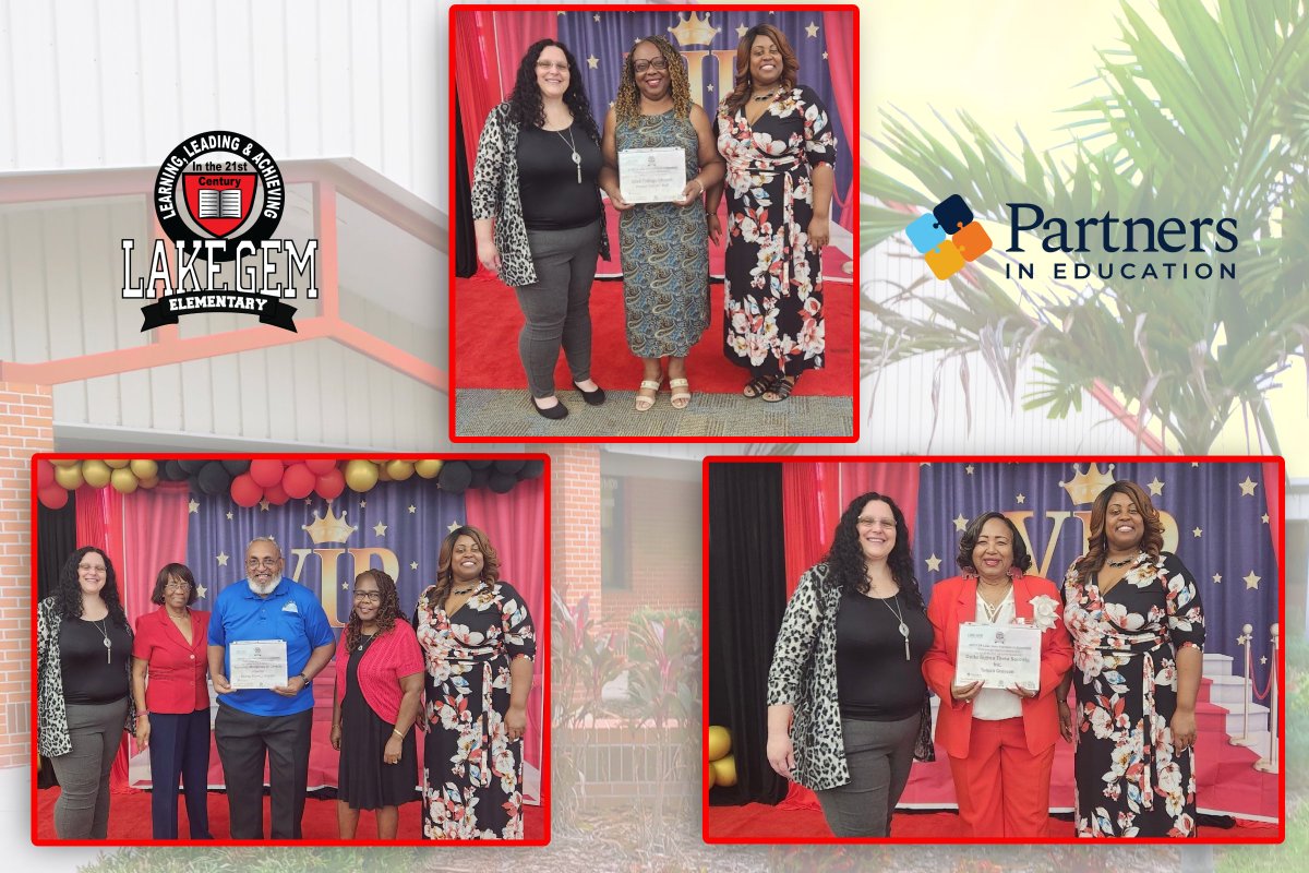 Thank you to our LGE 23-24 Partners! We celebrated our Partners yesterday for their support and commitment to @LakeGemES_OCPS . Because of them we were able to celebrate student success and appreciate our teachers. More partnership info at: Volunteers.OCPS.net