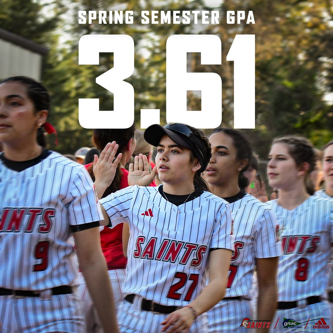 Congratulations to our ladies for a successful season on the field and in the classroom! We had a 3.61 GPA this semester with 10 athletes making the Dean's List! 📚

#SaintsStrong 🗡 / 🥎