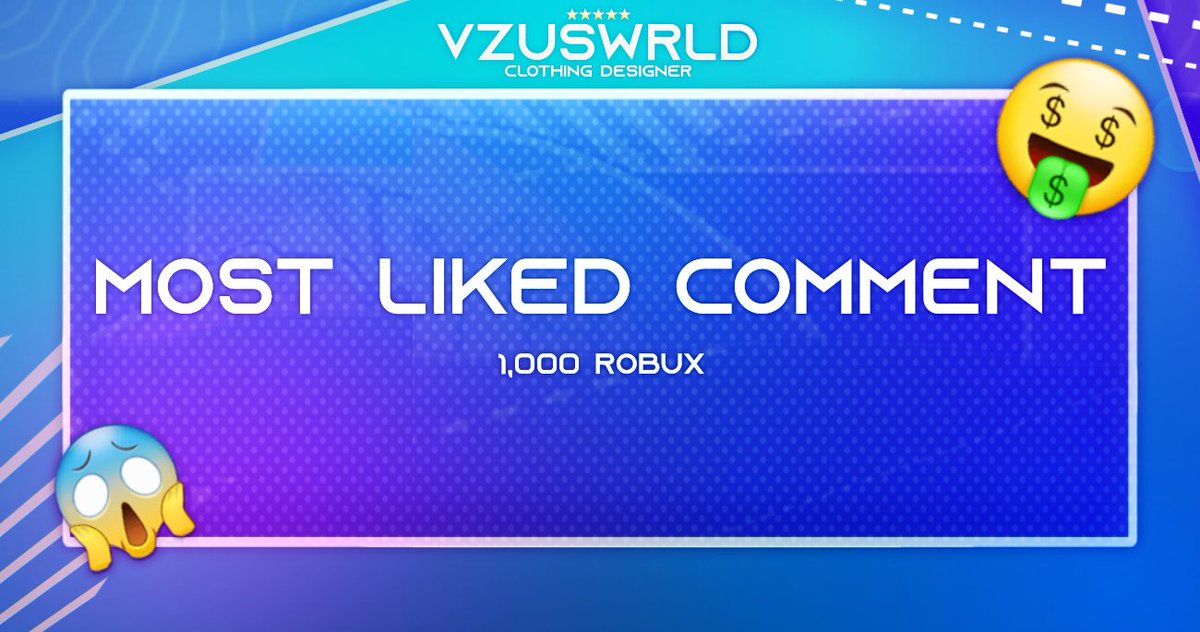 Most liked comment gets 1,000 robux! 🤑

Ends in about 24 hours! 😱

#robux | #robuxgiveaway | #freerobux | #roblox