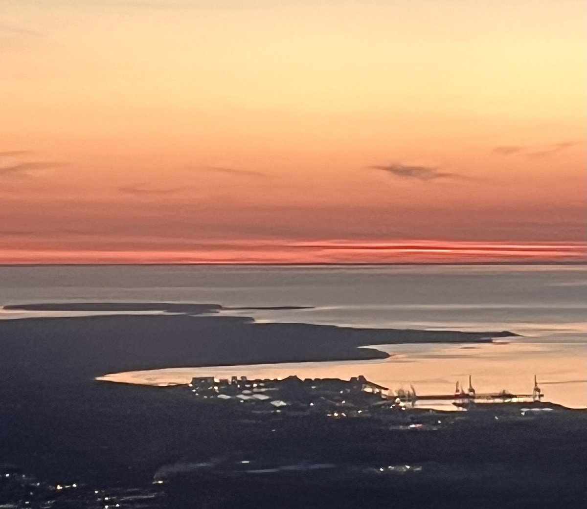 No aurora here tonight but still a beautiful sunset over Tallinn harbour. Estonia