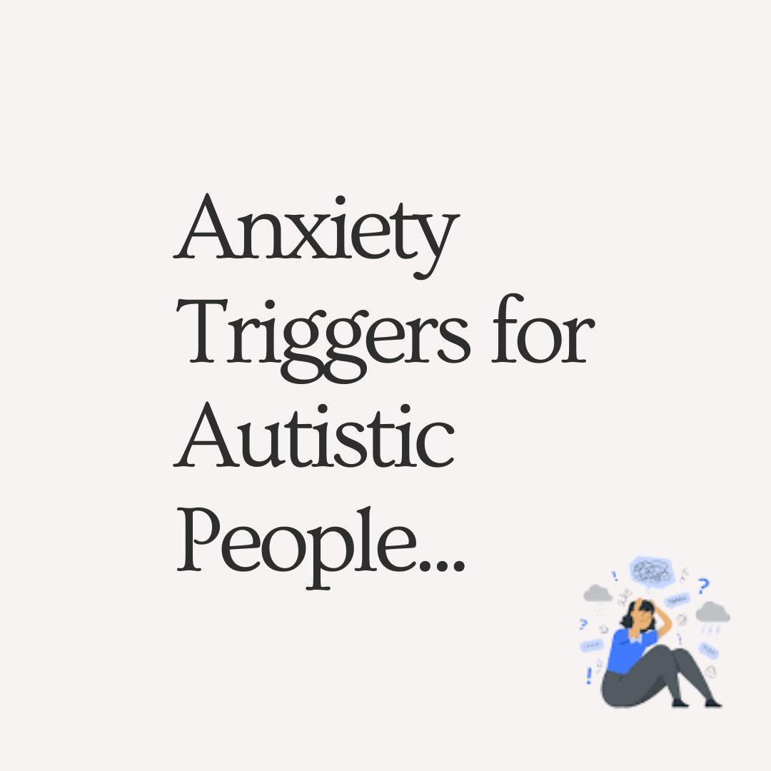 Anxiety triggers for autistic people… 
#Autism #Disability #neurodivergent