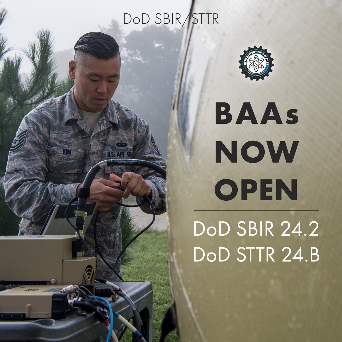 NOW OPEN! Calling small businesses and innovators, Broad Agency Announcements (BAAs) DoD SBIR 24.2 and DoD STTR 24.B are open and accepting your proposal submissions in the Defense SBIR/STTR Innovation Portal (DSIP) until June 12 at 12:00 p.m. ET. #DoDInnovates #SBIR #STTR