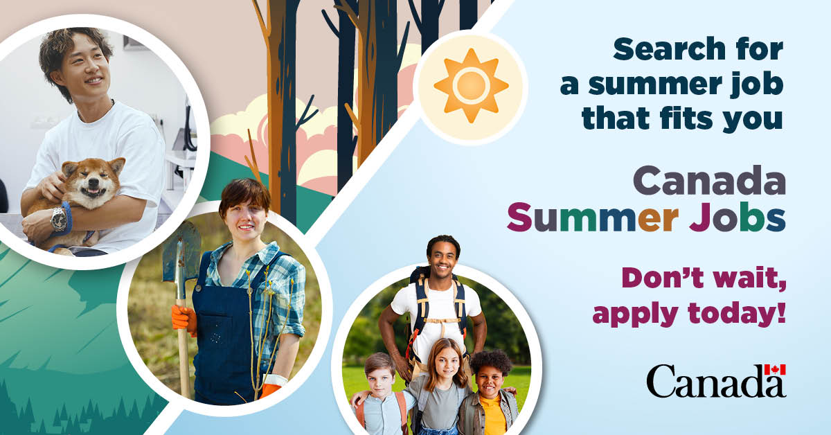 The 2024 hiring season for Canada Summer Jobs for youth is now officially underway!! Thousands of full-time jobs are available across the country! Find a summer job that fits your interest on jobbank.gc.ca/youth #HRBC #CSJ #summer #youth #possibilities