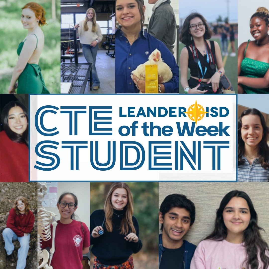 Hundreds of #1LISD students are thriving in their @LeanderCTE program classrooms, at corresponding jobs and internships, and at competitions. Congratulations to each one of our highlighted spring 2024 CTE students! ℹ️ bit.ly/4dFvvcI #NoPlaceLikeLISD