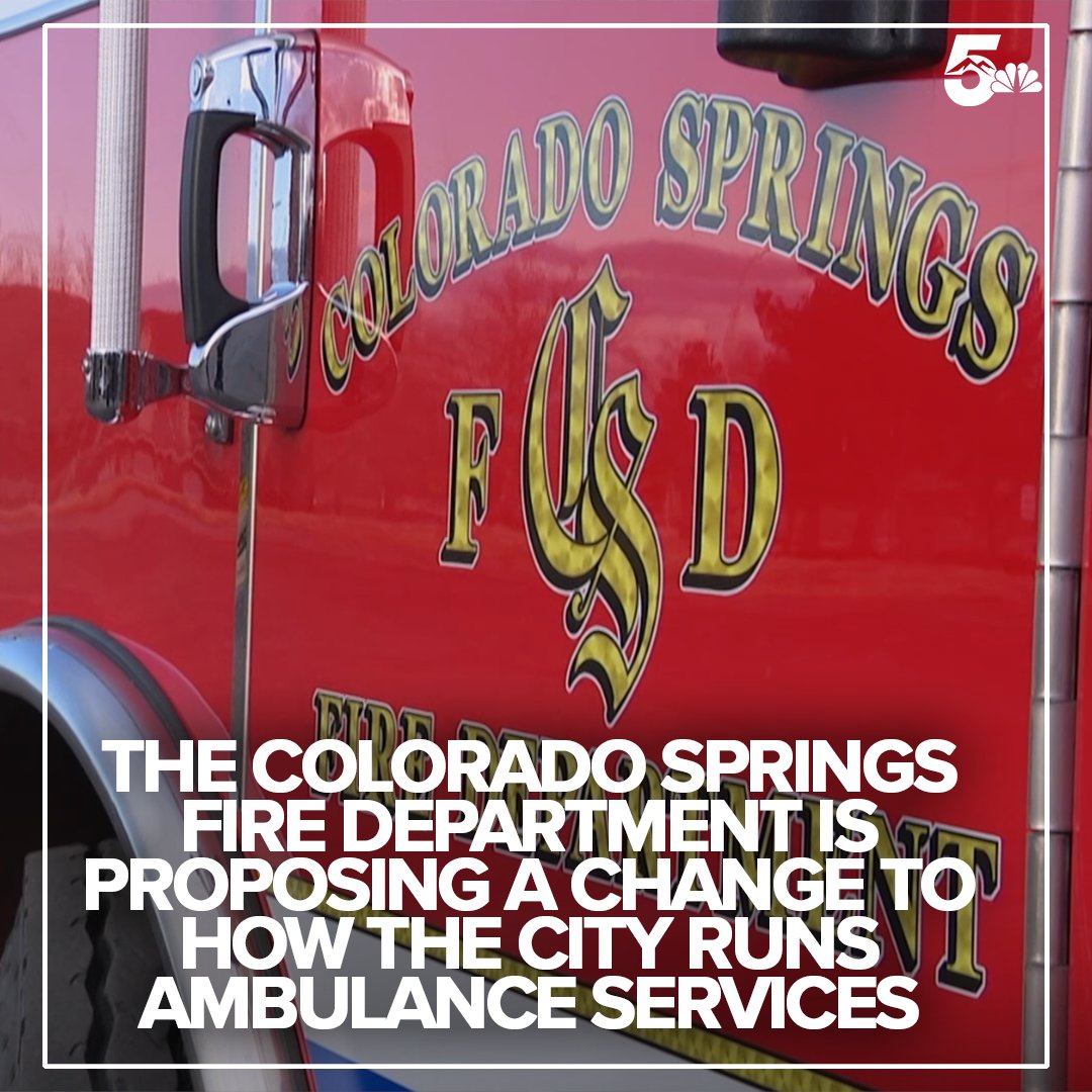 KOAA's tweet photo. With AMR's contract with the city ending in 2025, the Colorado Springs Fire Department is proposing a change to bring ambulance services in house.
More at: https://t.co/n5V0q5gwpA
#csfd #amr #coloradosprings https://t.co/xGWXLXqOiX
