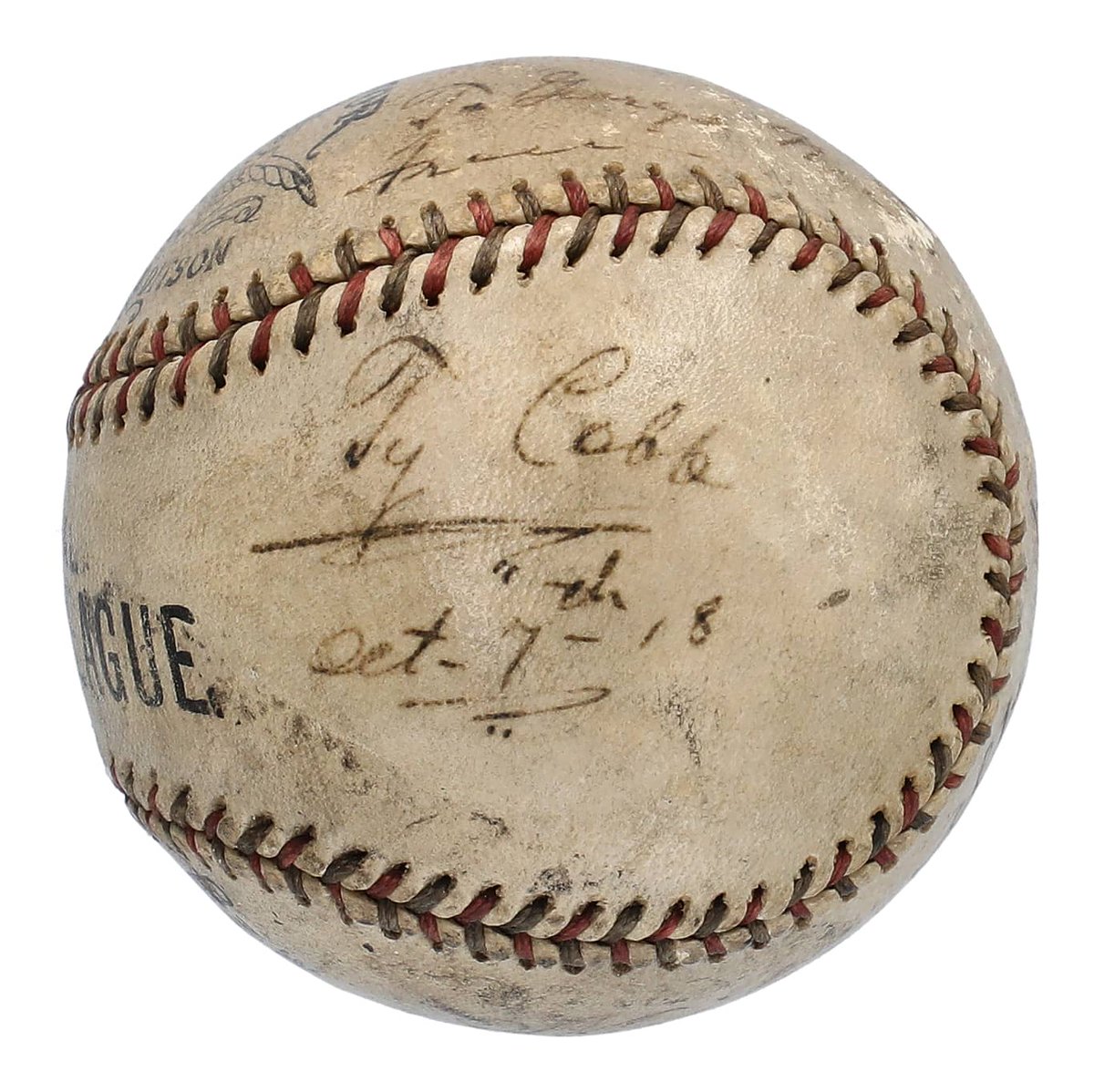 An incredible relic of baseball's past! ⚾ 

This Ty Cobb Signed, Dated 'Playing Days' Official Victor League Baseball - AL Batting Title Year - Including Rare Nicholas Altrock Signature - Beckett LOA is available now in our May Elite Auction.

Bid now: bit.ly/3wvfR2W