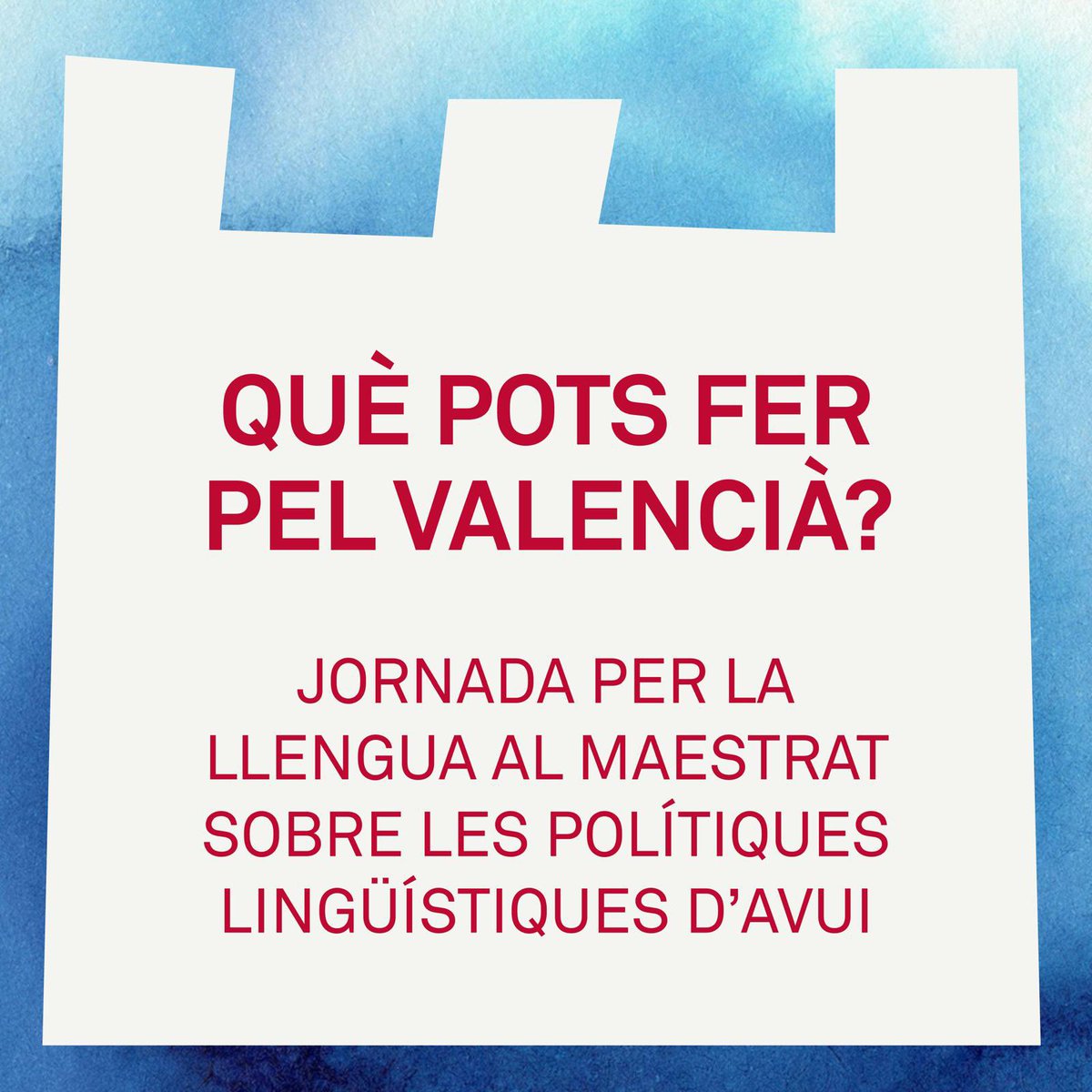 I tu, què pots fer pel valencià? Dissabte, 25 de maig, a partir de les 10h, jornada per la llengua sobre les polítiques lingüístiques d’avui. Inscriu-te i passa-ho! Reflexionem, parlem, siguem crítics. 👇🏼👇🏼👇🏼👇🏼👇🏼 maestratviu.org/2024/05/14/jor…