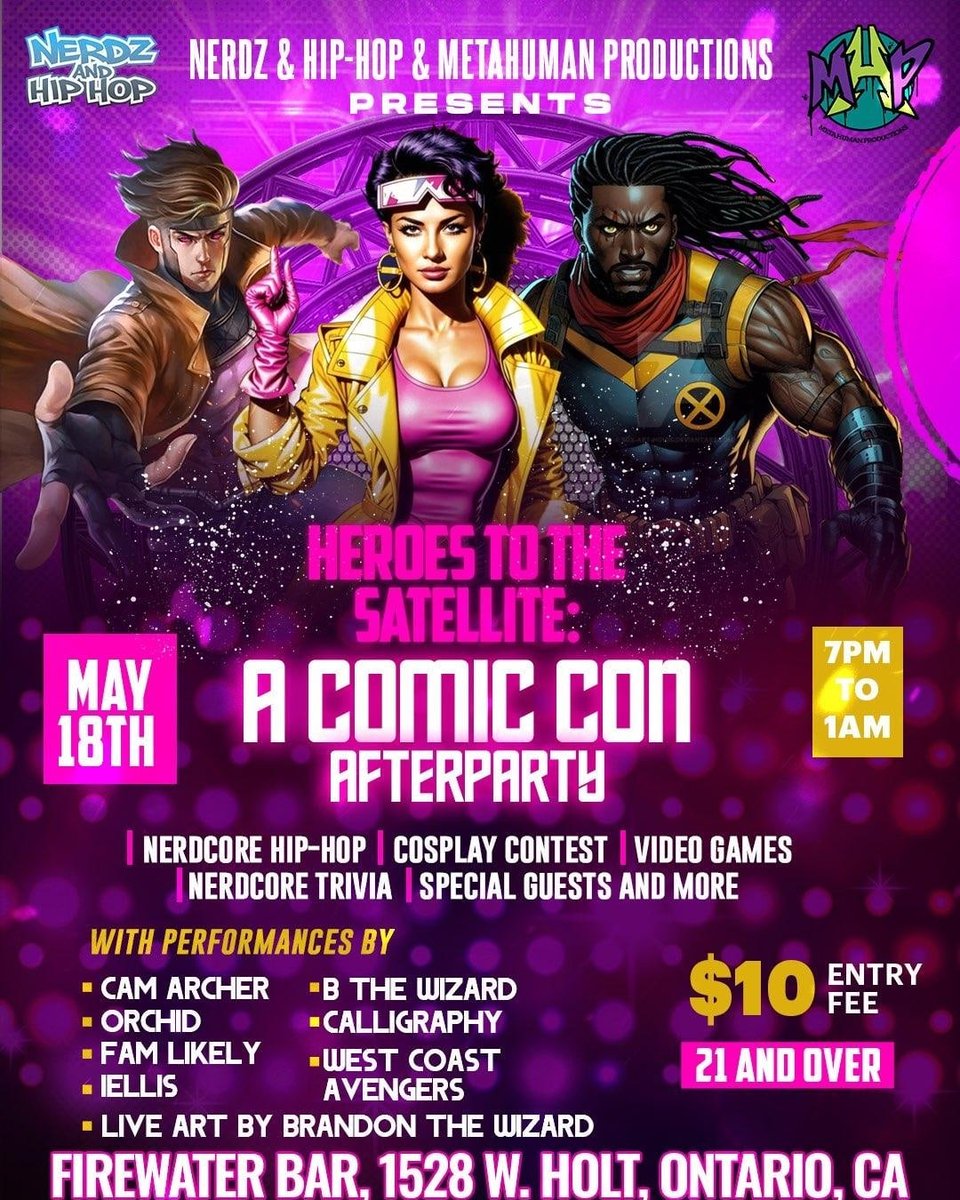 See y'all at the @ComicConRvltn afterparty this Saturday! eventbrite.com/e/nerdz-hip-ho…