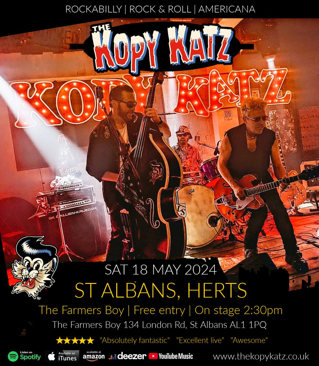 St Albans here we come this Saturday afternoon #stalbans #herts #rockabilly